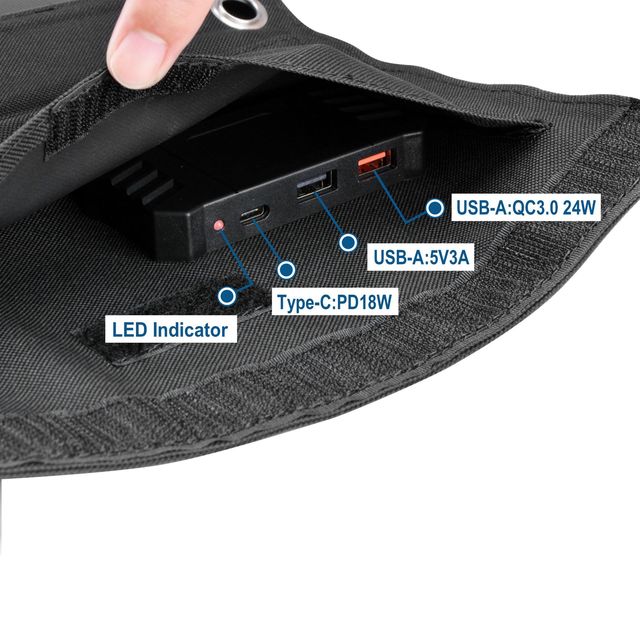 PaiduSolar Solar folding bag Solar folding panel outdoor portable 30W outdoor mobile power supply