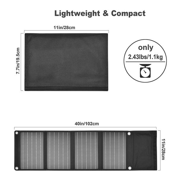 PaiduSolar Solar folding bag Solar folding panel outdoor portable 30W outdoor mobile power supply