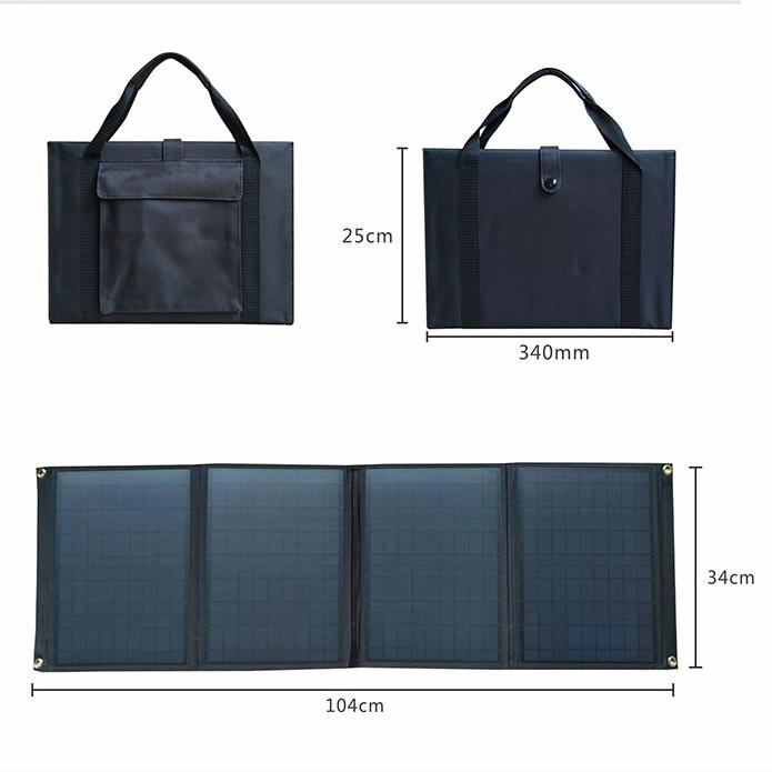 Paidu Folding solar panel Folding 5V12V mobile phone notebook outdoor power 40W storage solar folding bag
