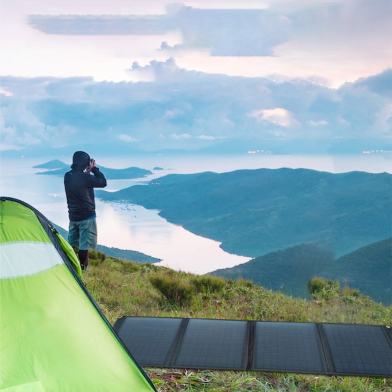 Paidu Folding solar panel Folding 5V12V mobile phone notebook outdoor power 40W storage solar folding bag