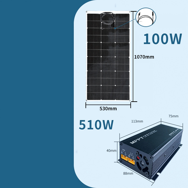 PaiduSolar single crystal solar panel power generation roof with RV charging panel 60V EV on-board charging
